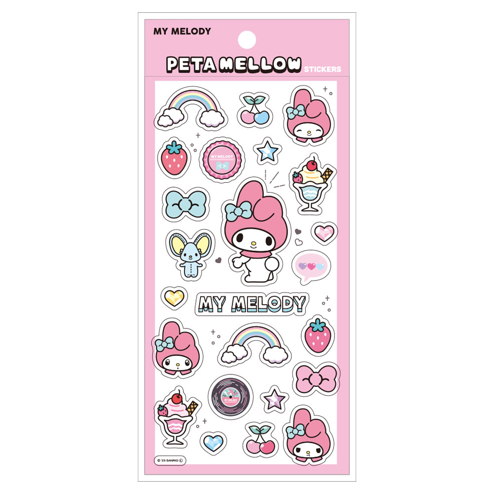 サンリオキャラクターズペタメロウステッカーズ　ペタペタステッカーズ／マイメロディ...
