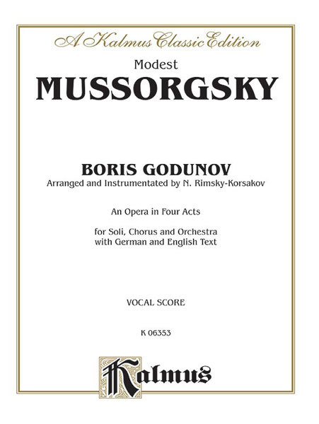 【輸入楽譜】ムソルグスキー, Modest Petrovich: オペラ「ボリス・ゴドゥノフ」(独語・英語)