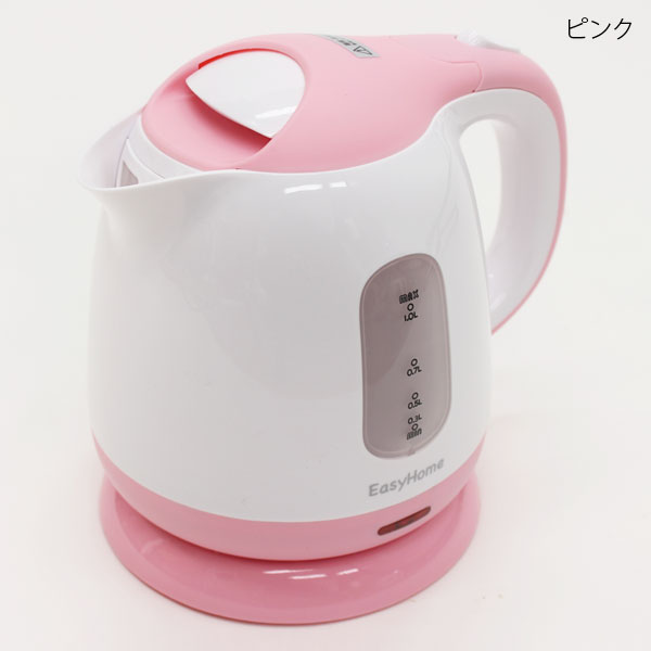 コンパクト電気ケトル　ピンク