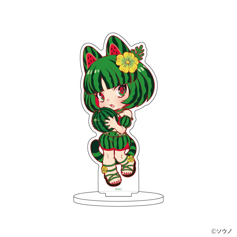 キャラアクリルフィギュア「リフレッシュガールズ」06/スイカ(描き下ろしイラスト)【グッズ】