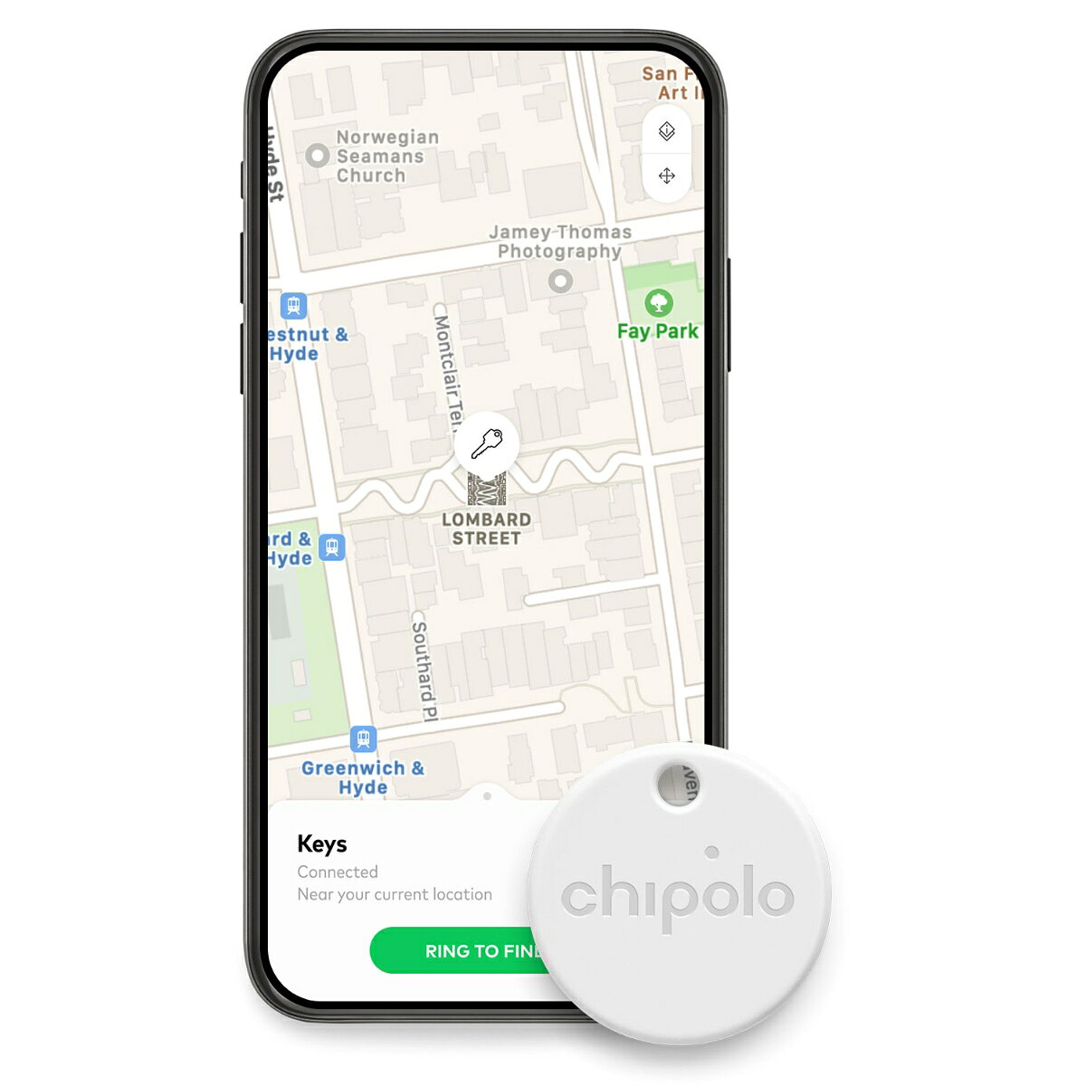 Chipolo ONE White　＜iOS / Android 両対応＞　紛失防止タグ