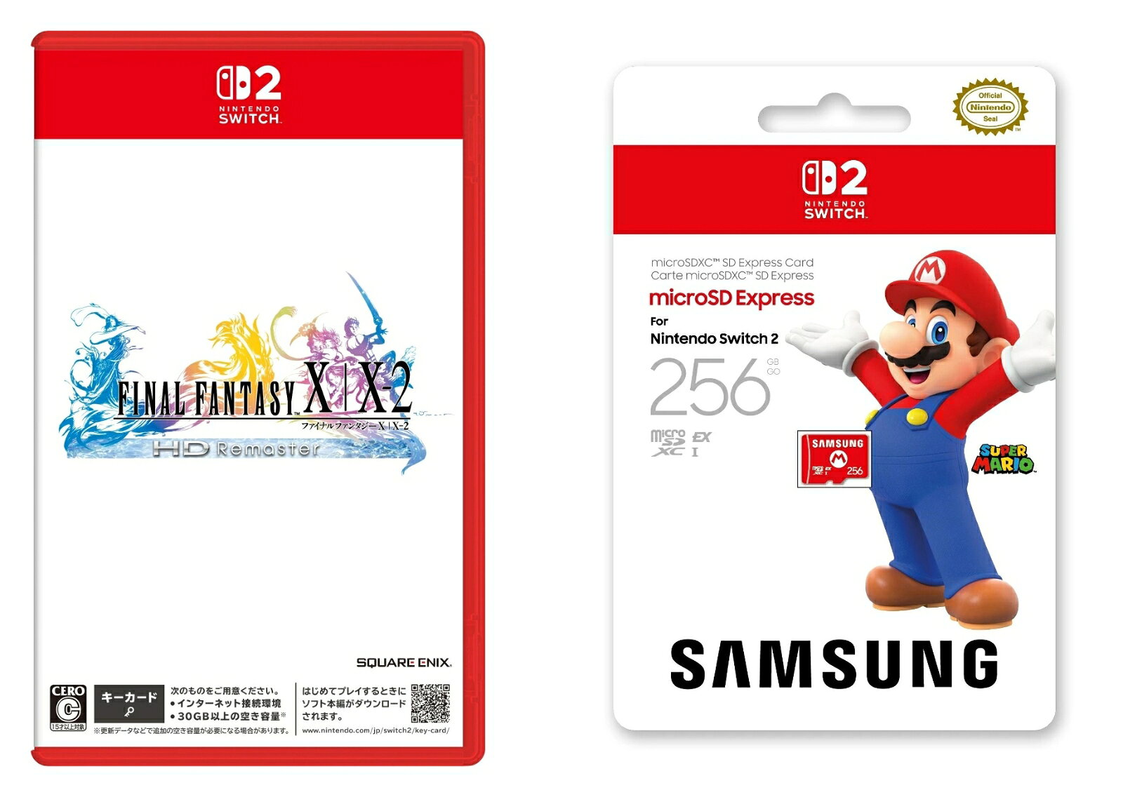 【セット商品】FINAL FANTASY X/X-2 HD Remaster+Samsung microSD Express Card 256GB for Nintendo Switch 2