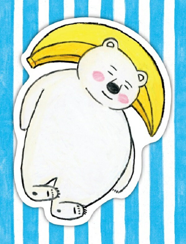 ふせんメモ バナナしろくま