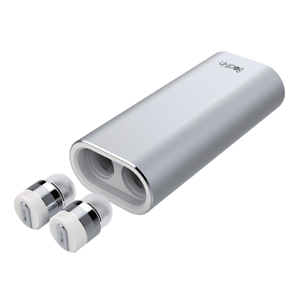 ワイヤレスイヤホン Beat-in Power Bank シルバー
