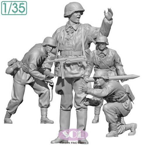 1/35 WWII ドイツ 対戦車砲兵チームセット(4体入) 【MM899】 (プラモデル)