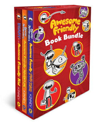 Awesome Friendly 3-Book Hardcover Gift Set: Diary of an Awesome Friendly Kid, Rowley Jefferson 039 s Awe DIARY OF A WIMPY KID A-3CY （Diary of a Wimpy Kid） Jeff Kinney
