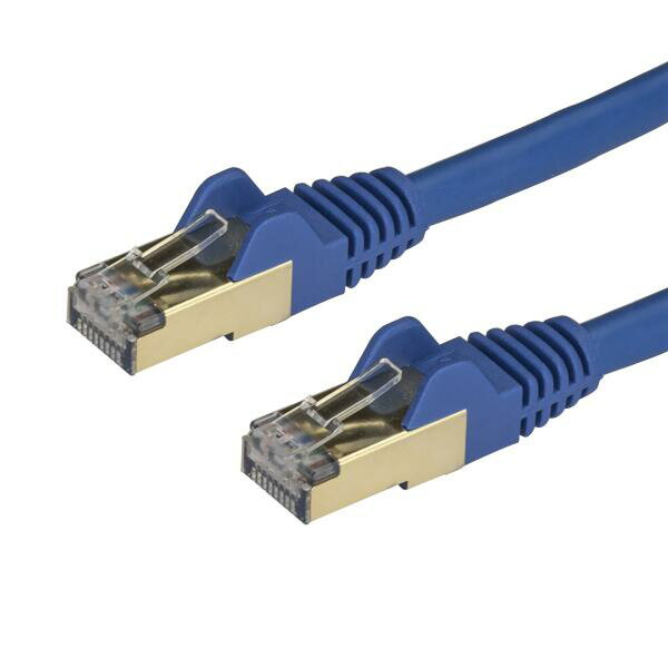 カテゴリ6A対応LANケーブル 3m Cat6A STP（シールドツイストペア）ケーブル ブルー