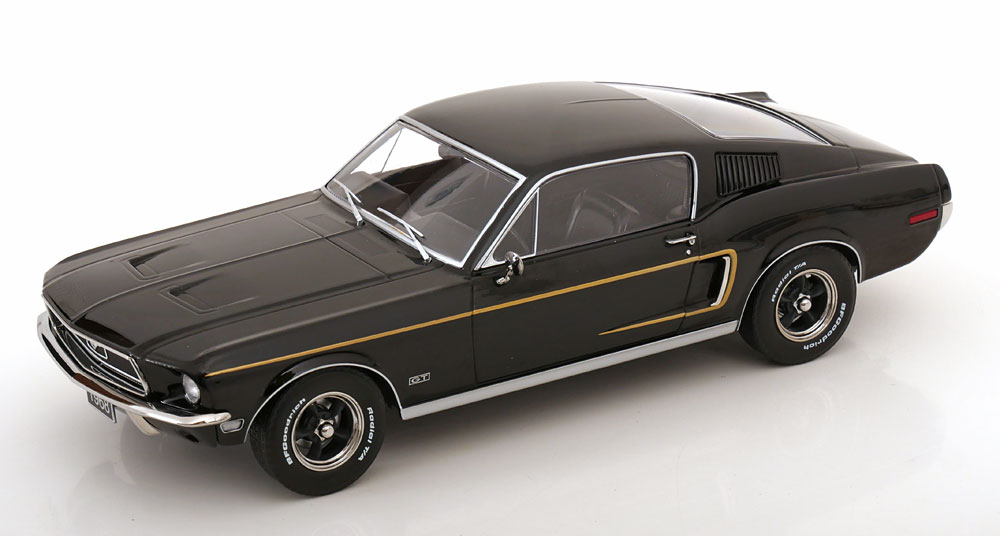 KK Scale 1/18 フォード マスタング GT Fastback 1968ブラック 【KKDC181393】 (ミニカー)