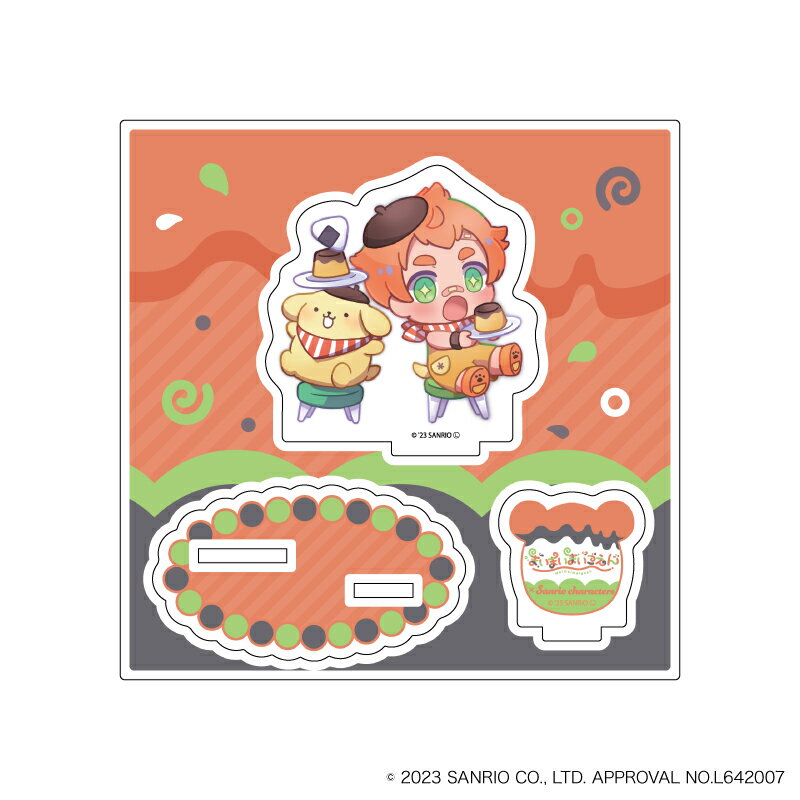アクリルフィギュアプレート「まいまいまいごえん」03/ダイゴロウ×ポムポムプリン(ミニキャライラスト)【グッズ】
