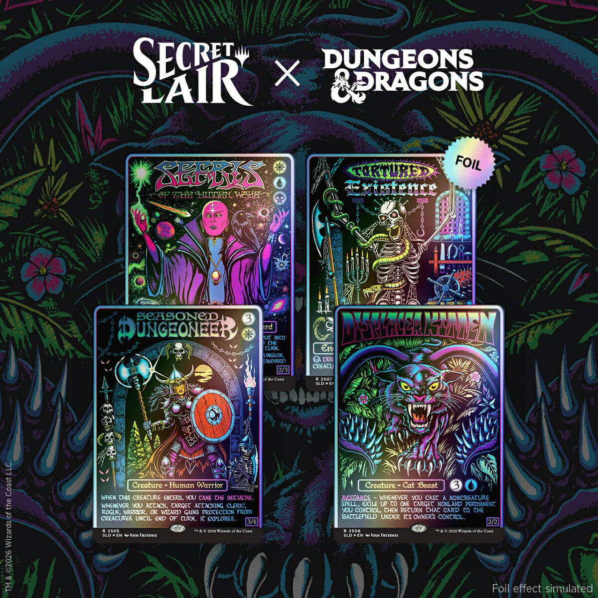 マジック：ザ・ギャザリング Secret Lair Roll for Initiative Superdrop Secret Lair x Dungeons ＆ Dragons(R): Black Lights ＆ Dark Dungeons Foil Edition【クレジットカード決済限定】