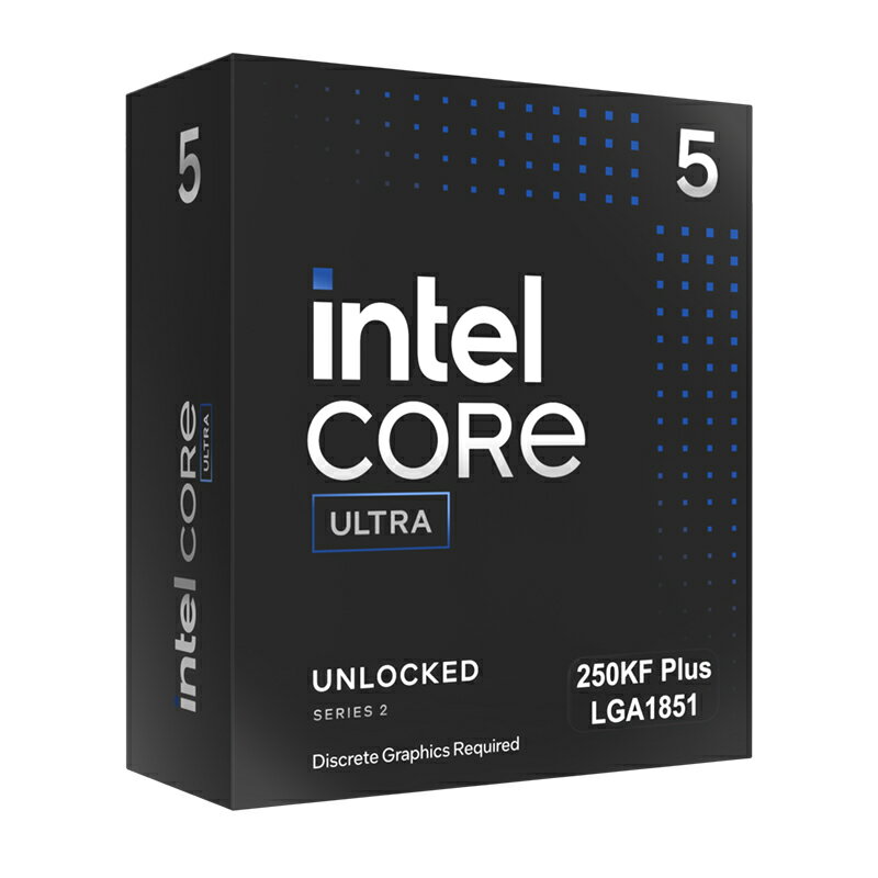 【Intel Core Ultra 200シリーズ】Core Ultra5 250KF Plus Processor ,18コア, 30Mスマートキャッシュ L3, LGA1851, グラフィックカード非搭載, 日本国内正規品