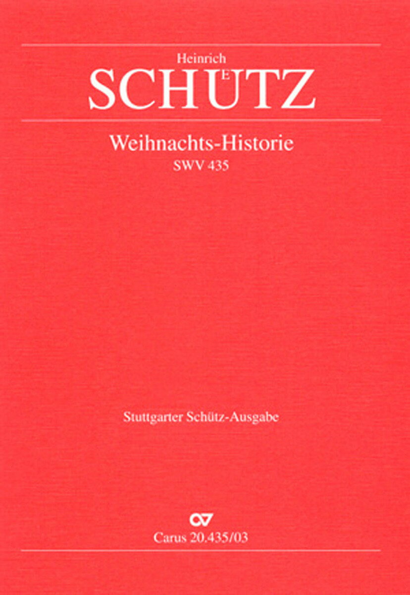 【輸入楽譜】シュッツ, Heinrich: クリスマス・オラトリオ SWV 435(英語・独語)