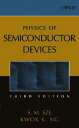 Physics of Semiconductor Devices PHYSICS OF SEMICONDUCTOR DEVIC Simon M. Sze