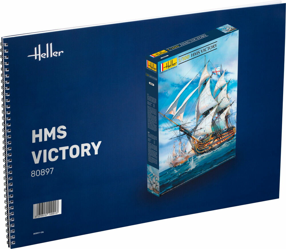 1/100 帆船 HMS ヴィクトリー 組み立て解説書 フルカラー版 【HE80897176】 (プラスチックモデルキット)