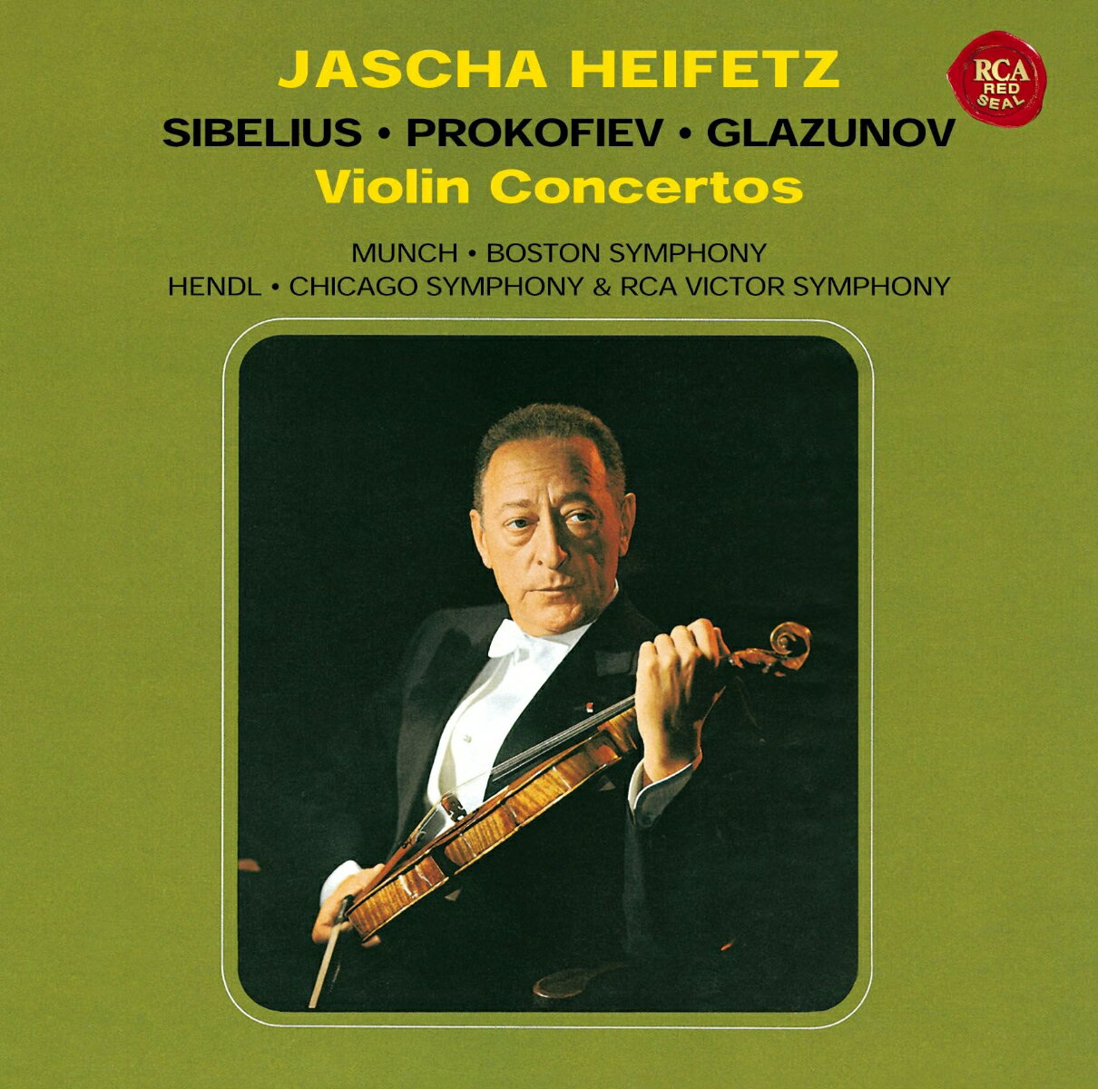 シベリウス プロコフィエフ グラズノフ:ヴァイオリン協奏曲 ヤッシャ ハイフェッツ