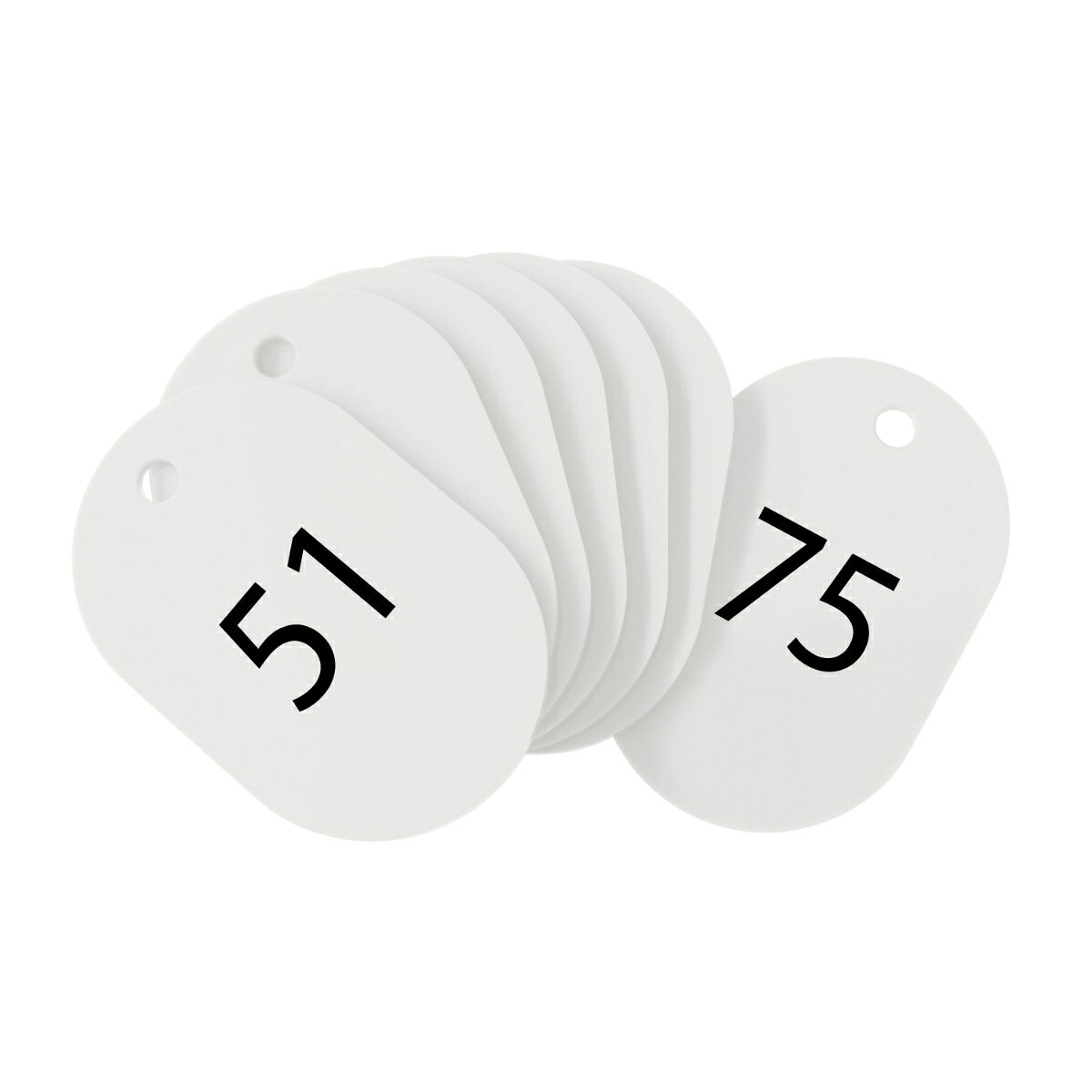 番号札 小 白 25枚 51-75番 セット BF-72-WH
