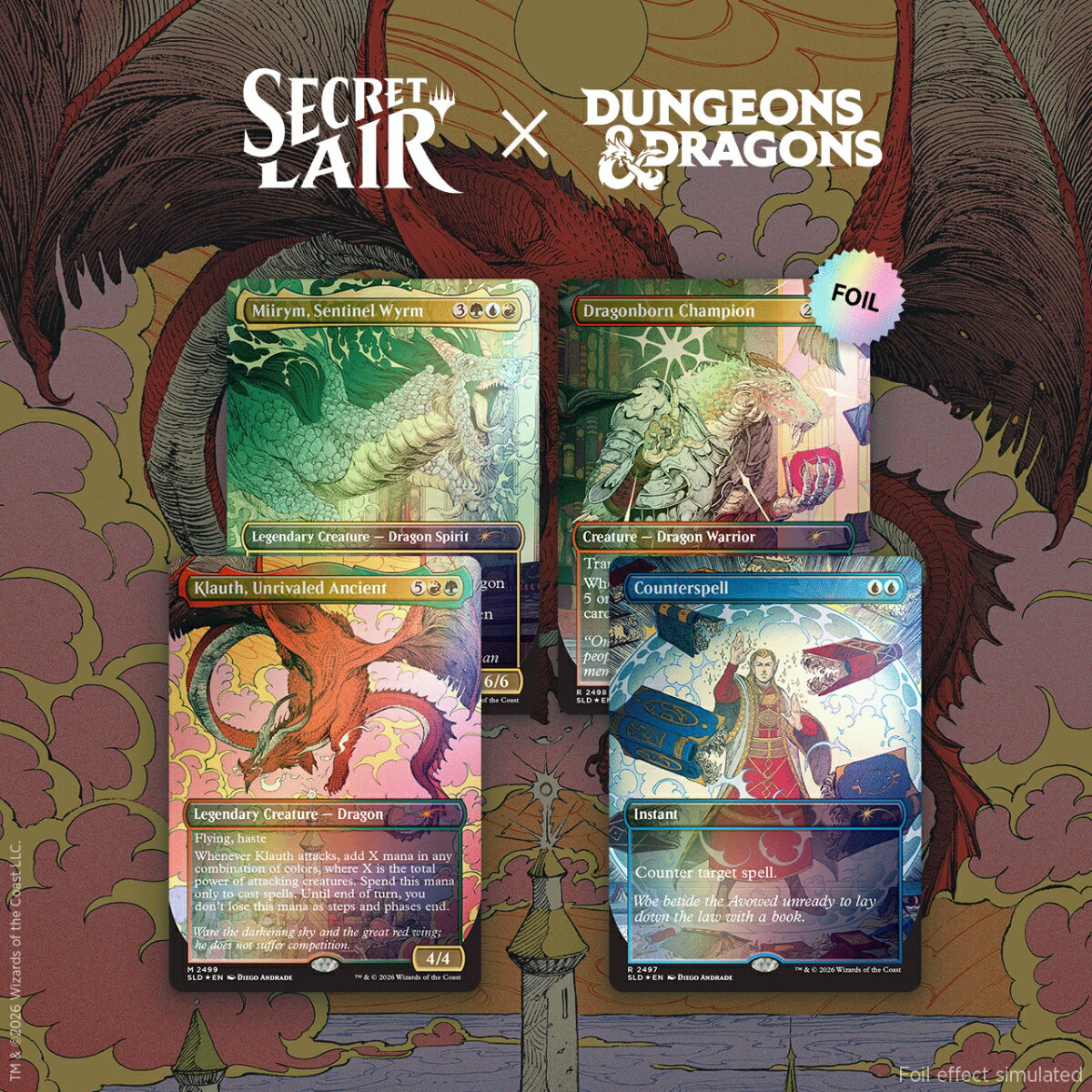 マジック：ザ・ギャザリング Secret Lair Roll for Initiative Superdrop Secret Lair x Dungeons ＆ Dragons(R): Whispers in Candlekeep Foil Edition【クレジットカード決済限定】