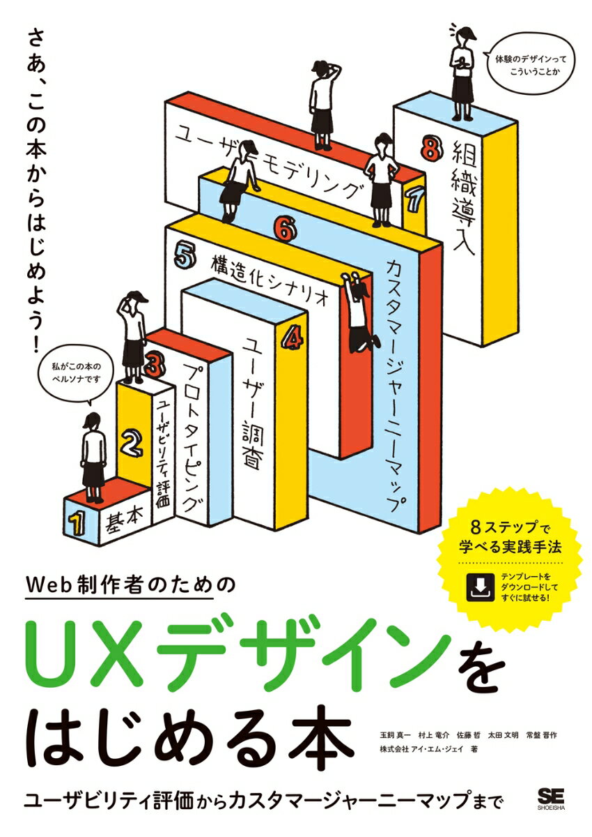 本書は、実際に大手デジタルマーケティング会社でＵＸデザインを実践してきた執筆陣が、Ｗｅｂ制作者が知っておくべき、ＵＸデザインの基本から「ユーザビリティ評価」「プロトタイピング」「構造化シナリオ」「ユーザー調査」「カスタマージャーニーマップ」「ユーザーモデリング」「組織導入」までを、８つの章に分けて解説していきます。実際に導入するためのテクニックや大小２つのプロジェクトのモデルケースを収録し、理想論でなくあくまで現実的、実践的な方法を一冊にまとめました。さらに、テンプレートもダウンロードできるので、理解するだけでなく、すぐに試すこともできます。まさに、ＵＸデザインの“現場叩き上げ”の教科書です。