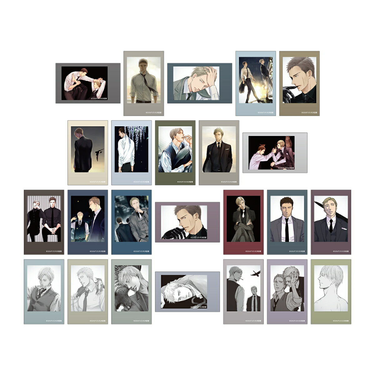 囀る鳥は羽ばたかないトレーディングインスタントカメラ風イラストカード3枚セット(BOX＝8個)