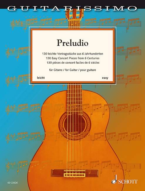 【輸入楽譜】Preludio: やさしく弾けるギターのための130の演奏会用小品/ウジェル編