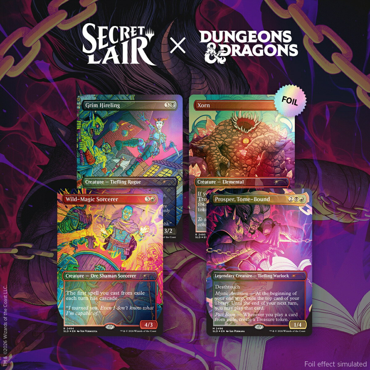 マジック：ザ・ギャザリング Secret Lair Roll for Initiative Superdrop Secret Lair x Dungeons ＆ Dragons(R): Shadows Over Baldur's Gate Foil Edition【クレジットカード決済限定】