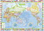 スクリーンマップ 国旗入り世界全図