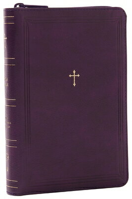 NKJV Compact Paragraph-Style Bible W/ 43,000 Cross References, Purple Leathersoft with Zipper, Red L NKJV REF BIBLE COMPACT LP IMIT [ Thomas Nelson ]