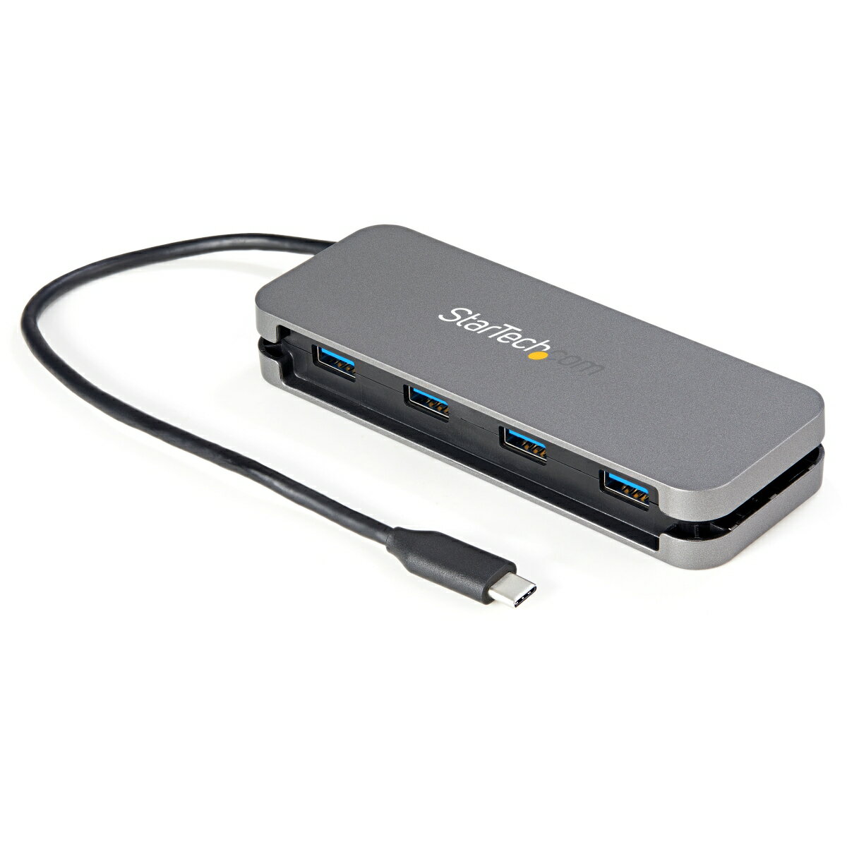 細 4ポートUSB-Cハブ/4x USB-A/5Gbps USB 3.2/3.1 Gen 1準拠Type-Cハブ/バスパワー対応/28.5cmケーブル