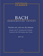【輸入楽譜】バッハ, Johann Sebastian: カンタータ 第140番「目覚めよ、と呼ぶ声あり」 BWV 140/原典版/Durr編: スタディ・スコア