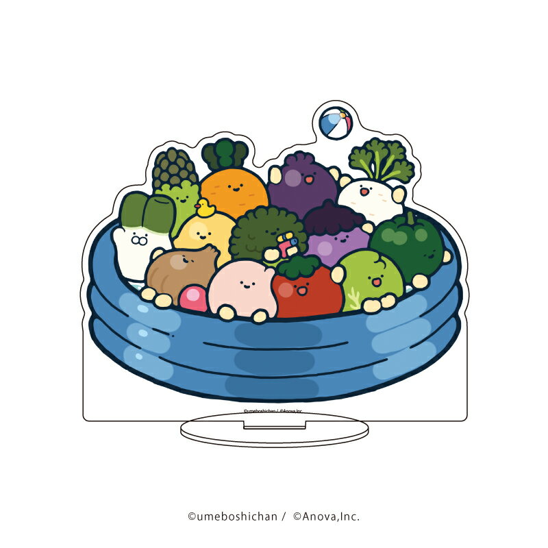 キャラアクリルフィギュア「べじまる」03/プール(公式イラスト)【グッズ】