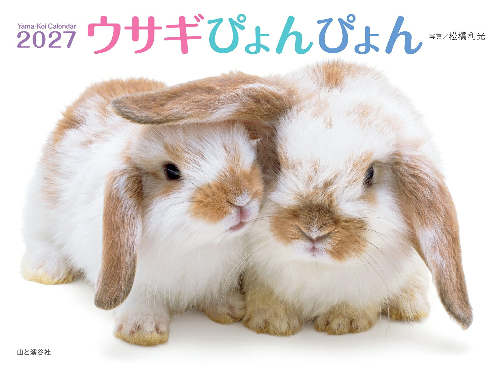 カレンダー2027 ウサギぴょんぴょん（月めくり/壁掛け/動物）