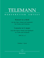 【輸入楽譜】テレマン, Georg Philipp: バイオリン協奏曲 イ短調 TWV 51/A2/原典版: 指揮者用大型スコア