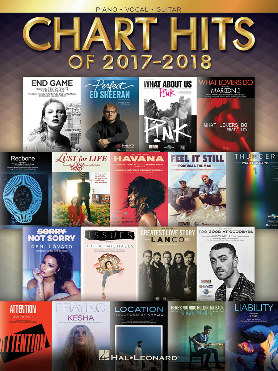【輸入楽譜】チャート・ヒッツ 2017年ー2018年