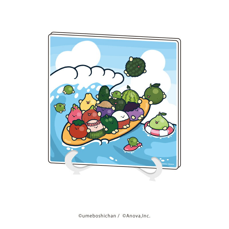 アクリルアートボード「べじまる」02/サーフィン(公式イラスト)【グッズ】