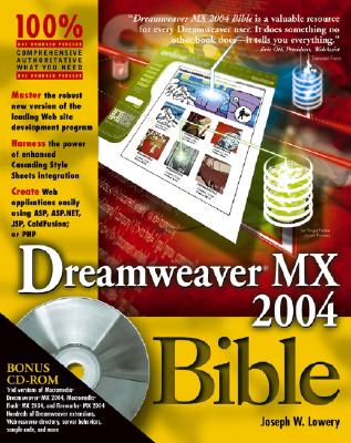 Packed with hands-on instruction and step by step tutorials, the Dreamweaver MX 2004 Bible is everything you need to harness the power of this amazing web development tool. Starting with the basics, expert author and well-known Dreamweaver guru Joe Lowery guides you through the in's and out's of Dreamweaver MX 2004 and will have you building your very own dynamic, data-driven sites in no time. Coverage includes: Building interactive formsCreating client-side image mapsConnecting to a live databaseInserting, deleting and updating data from your web pagesWorking with layers, Style Sheets and Dynamic HTMLIntegration with Flash, Fireworks and ColdFusionDesigning with templatesExtending Dreamweaver with your own extensionsAnd more.The value-packed CD ROM includes the Dreamweaver MX 2004 Try-Out Edition, complete Dreamweaver web sites and databases you can customize for your own use, as well as add itional web development software.