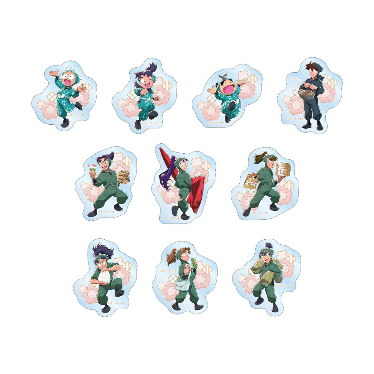忍たま乱太郎描き下ろし 楽しいお花見の段ver. トレーディングクリアダイカットステッカー ver.B(BOX＝10)