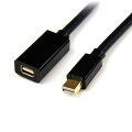 Mini DisplayPort機器間の接続距離を91cm延長するMini DisplayPort 1.2延長ケーブル。

【デバイスを自由に配置】
このケーブルは、周辺機器をより自由に配置できるソリューションを提供します。Mini DisplayPort対応機器（Microsoft Surface Pro 4／Surface Book／MacBook／MacBook Pro／MacBook Airなど）を、Apple製LED Cinema Displayその他のMini DisplayPortモニタと接続することができます。

標準のMini DisplayPort ケーブルを使用して本製品とタブレットまたはノートパソコンを接続し、延長ケーブルをMini DisplayPortモニタに接続します。

【驚きの画質を提供】
このケーブルは、21.6 Gbpsの最大HBR2帯域幅と最大4K2K （3840 x 2160） ＠ 60Hzの高解像度に対応しています。マルチストリーム（MST）サポートにより複数モニタのデイジーチェーンに対応し、オプションでオーディオサポートも提供しています。

本製品は、StarTech.comのライフタイム保証により信頼性が保証されており、HDCPとDPCP性能によってデジタル保護されたコンテンツを正しく表示することができます。

注意：最新ノートパソコンおよびデスクトップパソコン（例:Apple） の多くは、Thunderbolt ポートのみ搭載しています。当社のMini DisplayPortケーブルは、Thunderbolt ポートに接続できるため、既存のMini DP対応ディスプレイに接続できます。