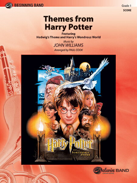 【輸入楽譜】ウィリアムズ, John: 映画「ハリー・ポッターと賢者の石」より ハリー・ポッターのテーマ/クック編曲: スコアとパート譜セット