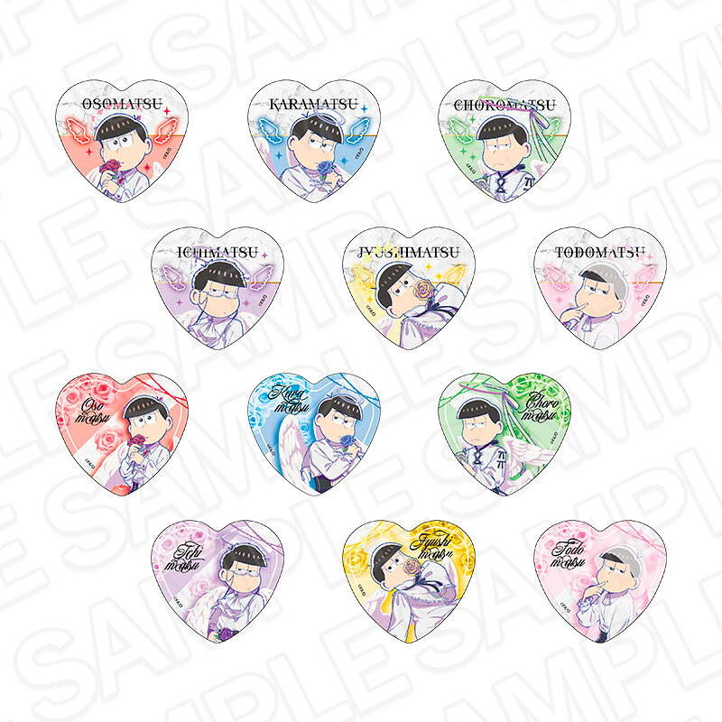 おそ松さん ハート型ホログラムカンバッジ（ランダム） Angel ver．