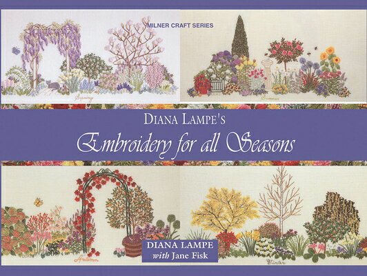 Diana Lampe is world renowned for her exquisite, real-life flower garden embroideries, and here, for the first time, are her two bestselling books in one beautiful collection. Embroiderers are invited to stitch four seasonal gardens--spring, summer, autumn, winter--along with a "kardinal" rose garden; a cottage garden; embroidered initials; garlands; and other extra projects. Fully illustrated, including actual-size samplers, and offering precise instructions, it contains tools and materials lists; a comprehensive Flower Glossary; a Stitch Glossary with notes for left-handed embroiderers; advice on how to wash and press finished pieces; and framing information."A Selection of the Crafter's Choice Book Club.
