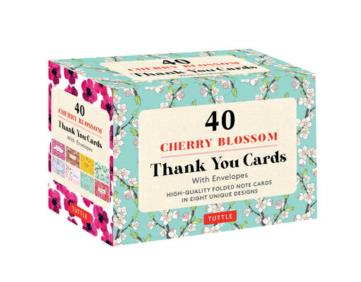 40 THANK YOU CARDS CHERRY BLOSSOMS [ . ]