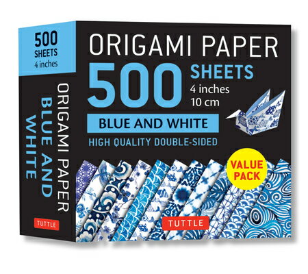 ORIGAMI PAPER 500 SHEETS BLUE & WHITE