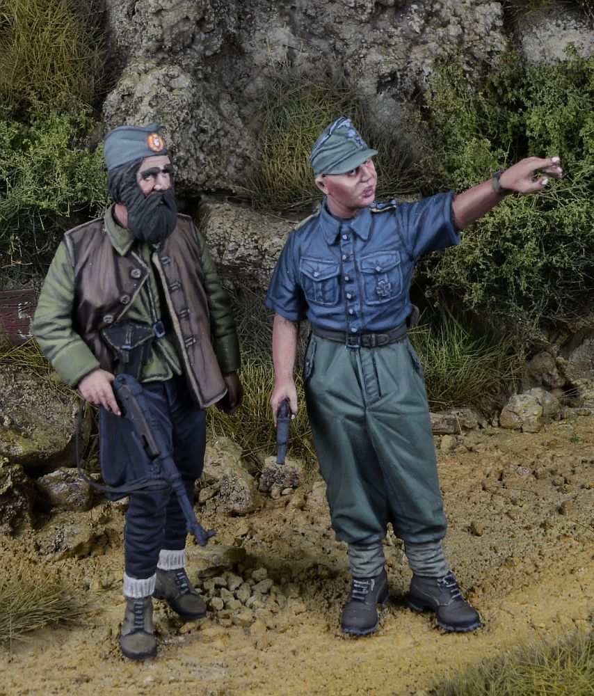 1/35 WWII ドイツ パルチザン掃討セット 第7SS義勇山岳師団「プリンツ・オイゲン」下士官&ゲリラ組織チェトニク構成員(2体入) 【DD35286】 (プラモデル)