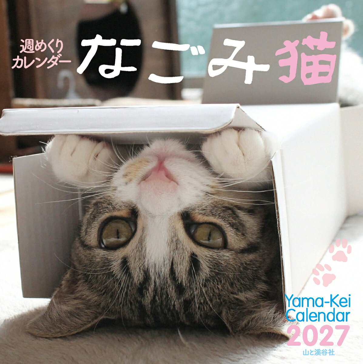 カレンダー2027 週めくりカレンダー なごみ猫（週めくり/卓上・リング/ねこ こねこ）の表紙