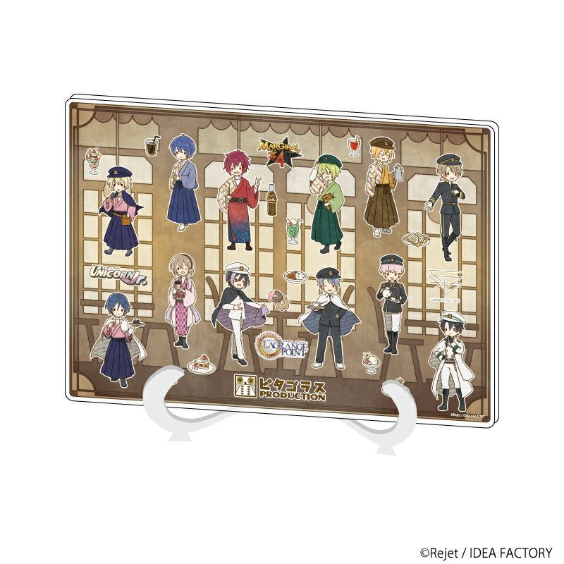 アクリルアートボード(A5サイズ)「ピタゴラスプロダクション」01/1枚絵デザイン レトロカフェver. (レトロアートイラスト)【グッズ】