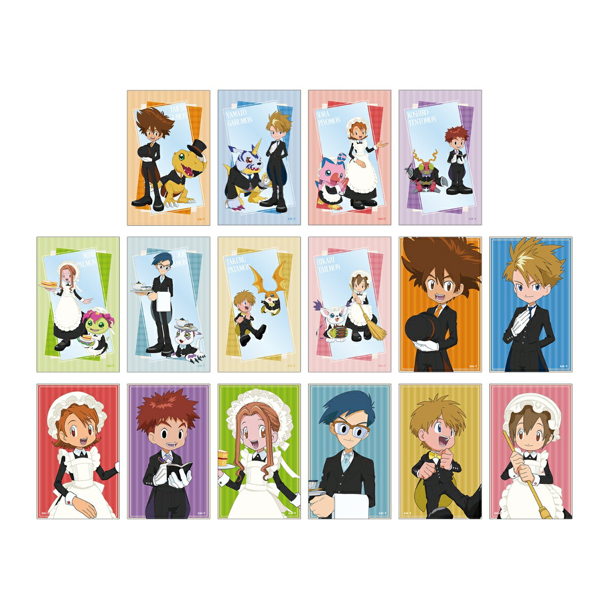 デジモンアドベンチャー描き下ろし メイド&執事ver. トレーディングクリアカード(BOX＝16個)