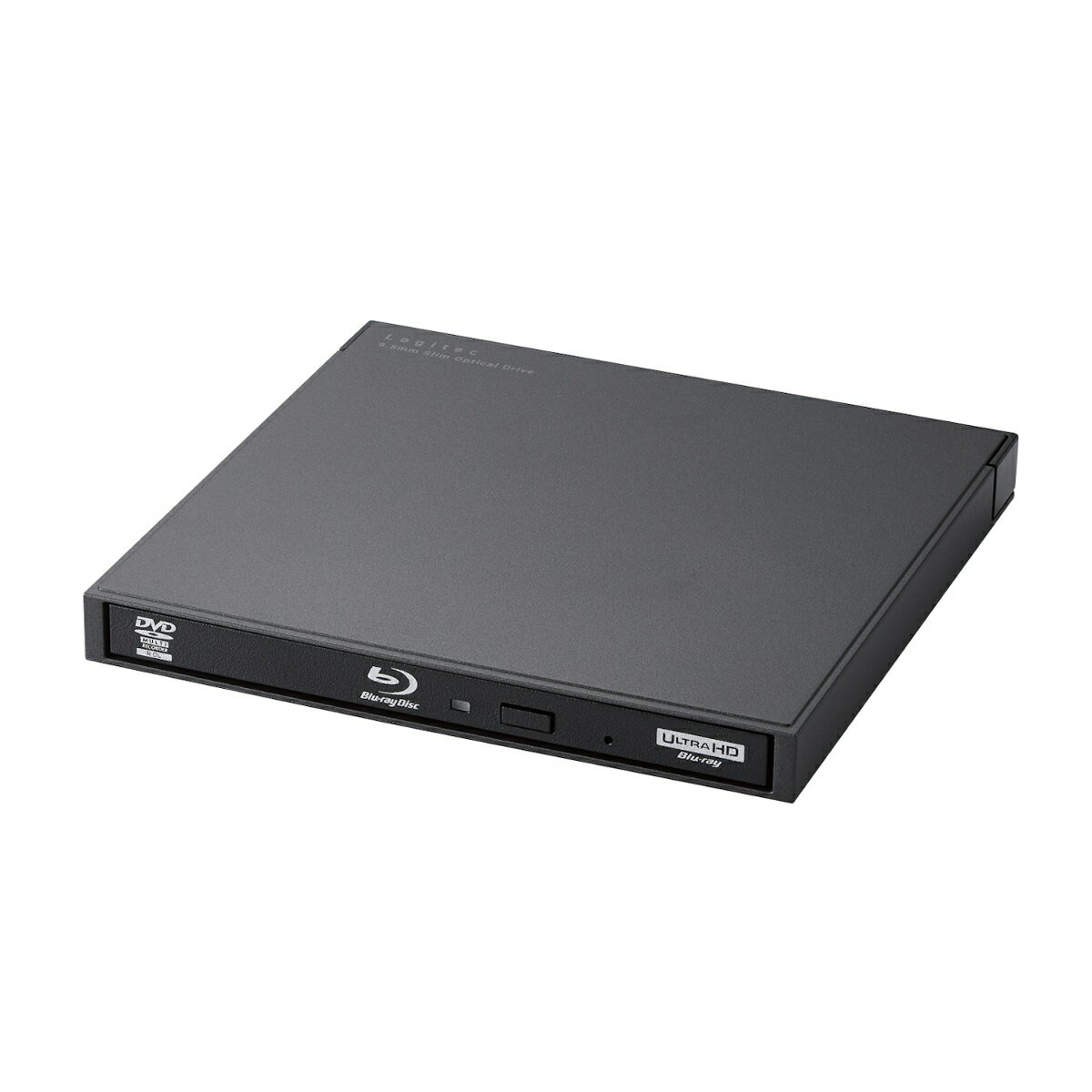 ポータブルBlu-rayディスクドライブ/USB3.2 Gen1/スリム/再生＆書き込みソフト付/UHDBD対応/Type-C＆Type-Aケーブル付属/ブラック