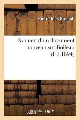 Examen D'Un Document Nouveau Sur Boileau FRE-EXA