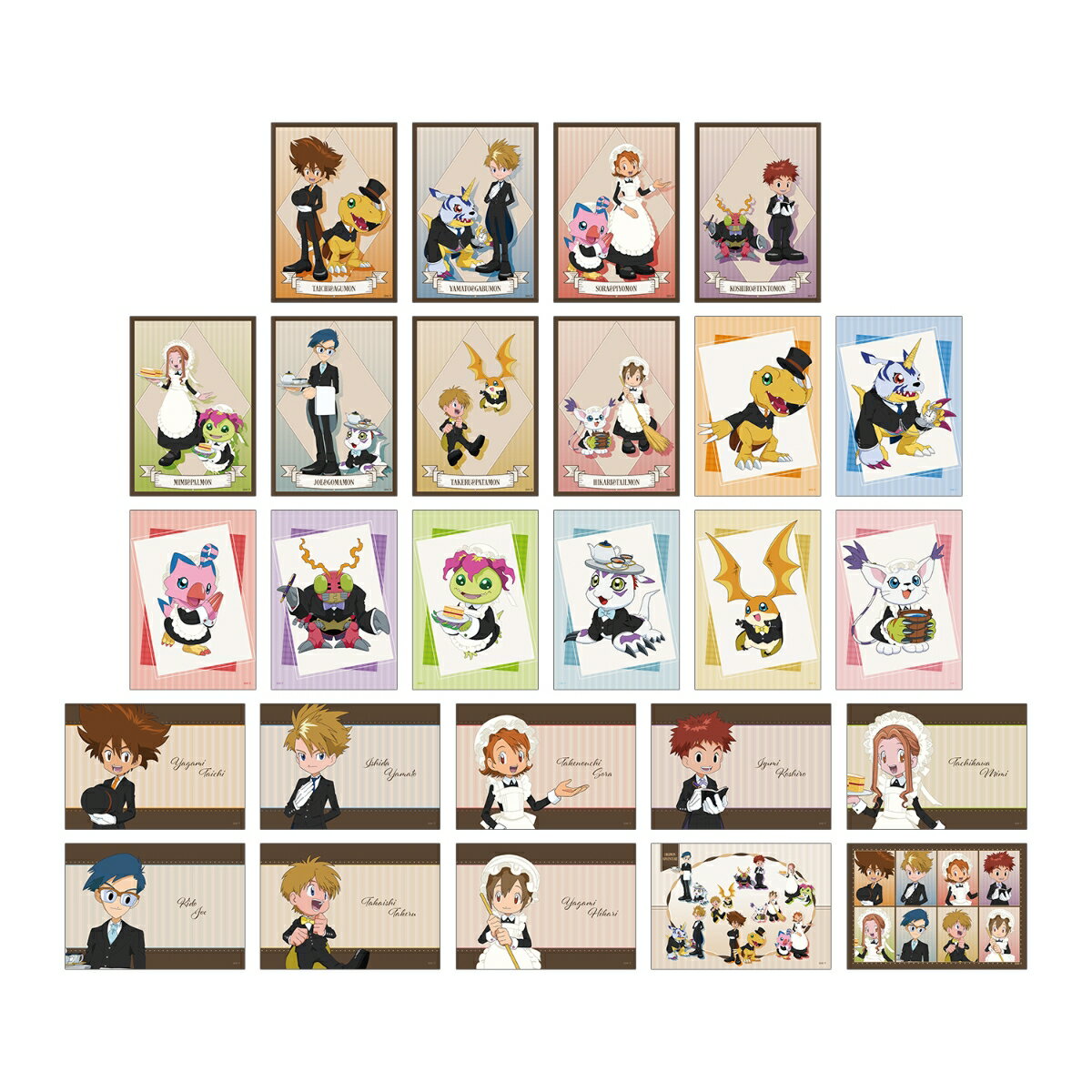 デジモンアドベンチャー描き下ろし メイド&執事ver. トレーディングブロマイド(BOX＝26個)