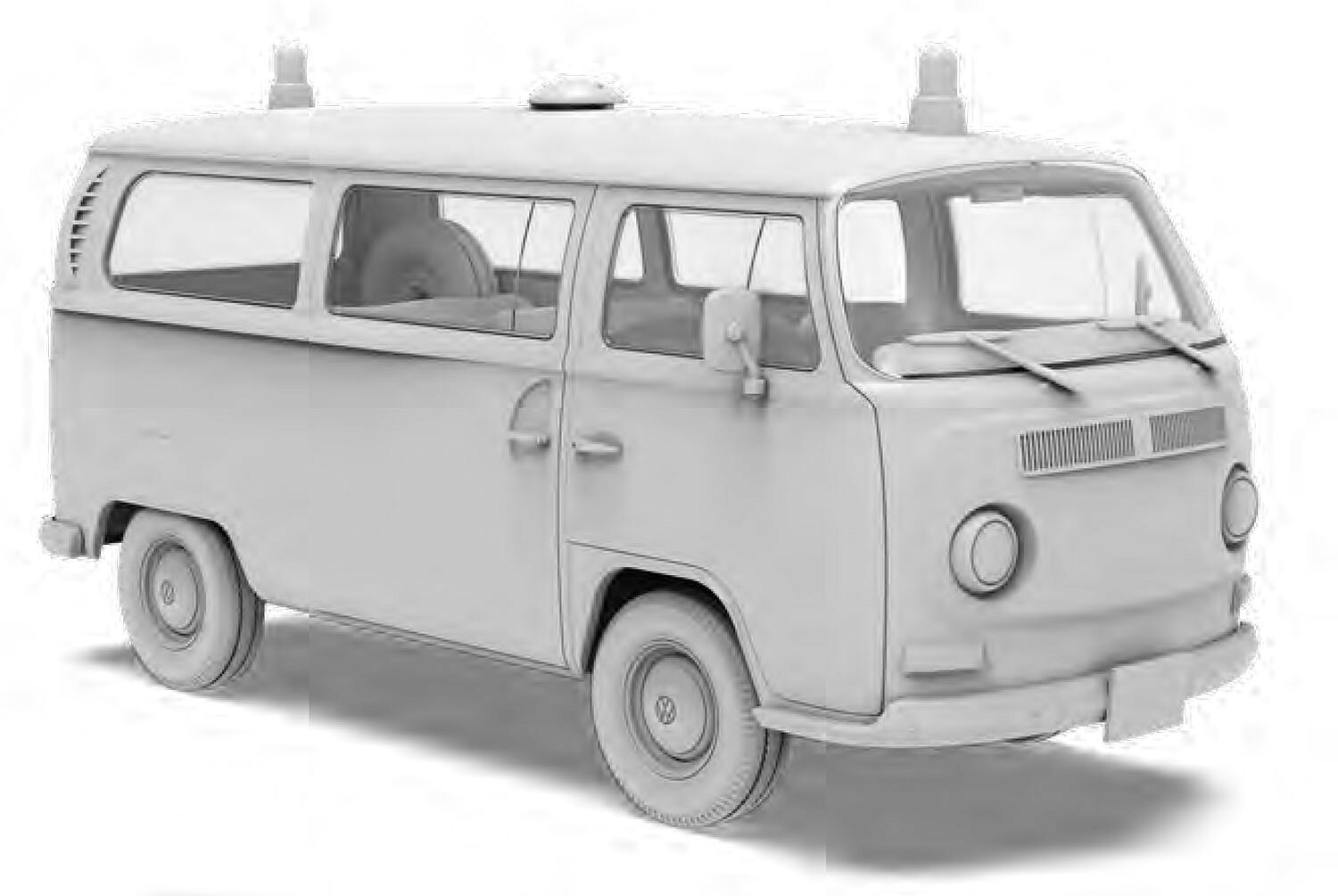 楽天ブックスの1/35 1967 ワンボックスカー バスタイプ 公共サービス車両 【AK35023】 (プラモデル)｜アングル2